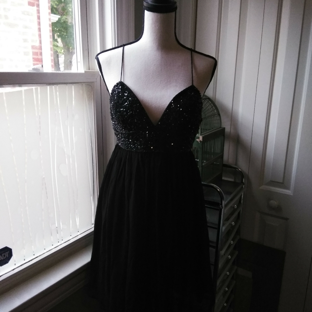 Cassandra Stone Sequined Knee Length Dress